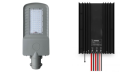Lampadaire LED 60W IP65 DC + contrôleur solaire MPPT