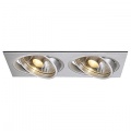 Nouveau downlight Tria II ES111, rectangulaire, aluminium brossé