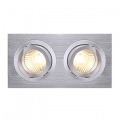 Nouveau downlight Tria II Gu10, rectangulaire, aluminium brossé