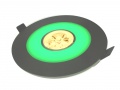 Downlight Aries Vert 3*1w Blanc Chaud, Argent -