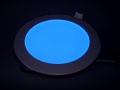 Panneau LED rond 12W 230V Bleu