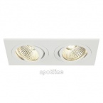 Nouveau pilote LED Tria II Dl blanc mat 2x6 W 38° 2700 K à ressort