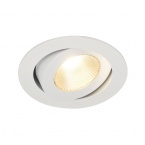 Spot encastré Color Toning, rond, diamètre 92 mm, orientable, blanc