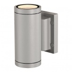 Applique murale New Myra Up/Down, gris argenté, 2x Gu10, max 2x 35 W, IP55