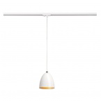 Paire de douilles rondes Cone 14 blanches/dorées, adaptateur monophasé Gu10 blanc