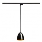 Adaptateur triphasé noir/doré GU10, paire de cônes 14