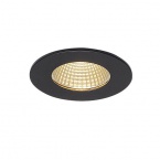 Spot encastrable rond Patta-f noir mat 9 W 38° 3 000 K avec alimentation