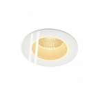 Spot encastrable rond Patta-i, blanc mat, 9 W, 38°, 3 000 K, avec alimentation