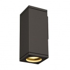 Applique murale Theo Wall Out, carrée, anthracite, GU10, max. 35 W