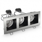 Spot fixe ASPRO 30-3, 3X max.50W, chromé