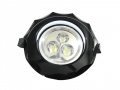 Downlight LED Power Finger Noir 3 x 1 W Blanc chaud