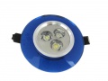 Downlight LED Power Drift Bleu 3 x 1 W Blanc chaud