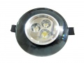 Downlight LED Power Drift Noir 3 x 1 W Blanc chaud