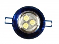 Downlight LED Power Kim Bleu 3 x 1 W Blanc lumière du jour
