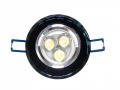 Downlight LED Power Kim Noir 3 x 1 W Blanc lumière du jour