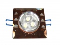 Downlight LED Power Kent Brown 3 x 1 W Blanc lumière du jour