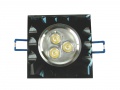 Downlight LED Power Kent Noir 3 x 1 W Blanc lumière du jour