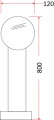 Lampadaire Corvus 80