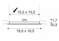 Panneau LED encastré Senser, carré, blanc 820 lm 3 000 K