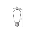 Source de lumière LED XLED ST64 7W-WW